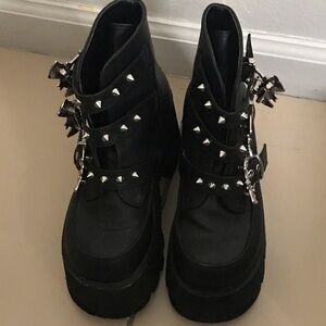 Black Studded Women's Boots
